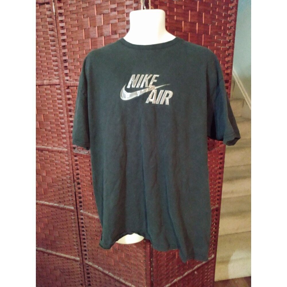 Vintage 2000s Nike Air T Shirt Big logo Black XL Swoosh Y2K